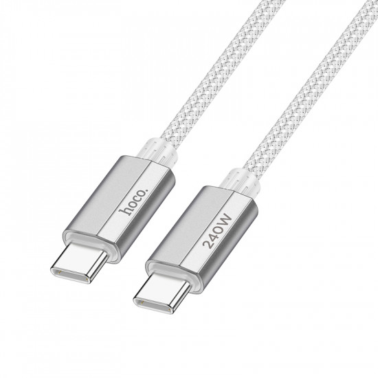 Καλώδιο Hoco U134 Primero USB-C σε USB-C 5.0A 240W Braided Γκρι 1.8m 46535