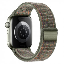 Watchband Hoco WA25 38/40/41mm Nylon Strap για Apple Watch series 1/2/3/4/5/6/7/8/9/SE/SE2 Dark Green and Orange 45197