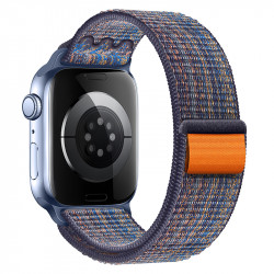 Watchband Hoco WA25 38/40/41mm Nylon Strap για Apple Watch series 1/2/3/4/5/6/7/8/9/SE/SE2 Royal Blue and Orange 45218