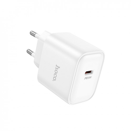 Φορτιστής Ταξιδίου Hoco. DC71 1xUSB-C PD25W QC Λευκός 50502