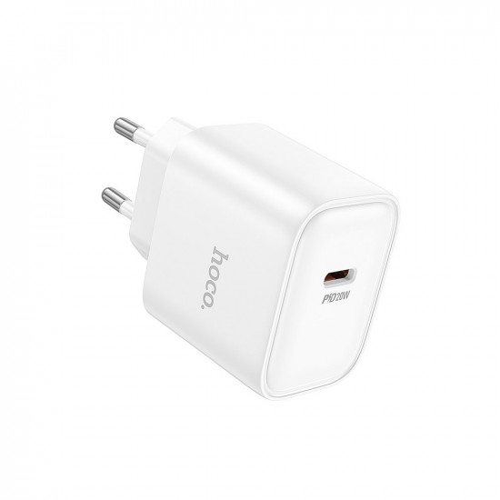 Φορτιστής Ταξιδίου Hoco. DC83 1xUSB-C PD20W QC Λευκός 50499