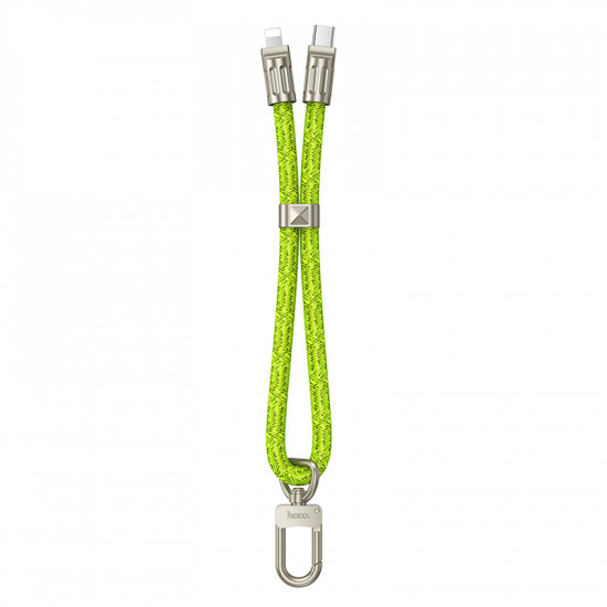 Hoco GH5 Καλώδιο Φόρτισης/Λουράκι Καρπού USB-C σε Lightning PD20W Braided Πράσινο 22cm 45701