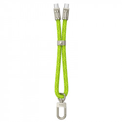 Καλώδιο Φόρτισης/Λουράκι Καρπού Hoco GH5 USB-C σε USB-C 60W 3A Braided Πράσινο 22cm 45703