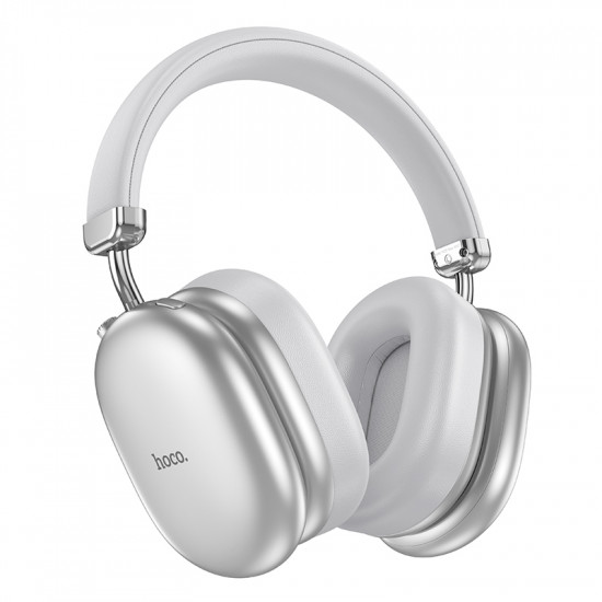 Wireless Ακουστικά Stereo Hoco W35 Max V5.4 800mAh με υποδοχή Micro SD και AUX ANC Ασημί 46791