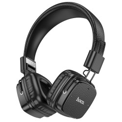 Wireless Ακουστικά Stereo Hoco W56 Earl V5.4 250mAh με AUX και Μικρόφωνο Μαύρα 46695
