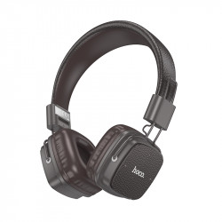 Wireless Ακουστικά Stereo Hoco W56 Earl V5.4 250mAh με AUX και Μικρόφωνο Καφέ - Μαύρο 46500