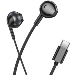 Hands Free Hoco M115 Sagacious USB-C Universal Earphones Hi-Fi Stereo με Μικρόφωνο Μαύρα 1.2m 47690