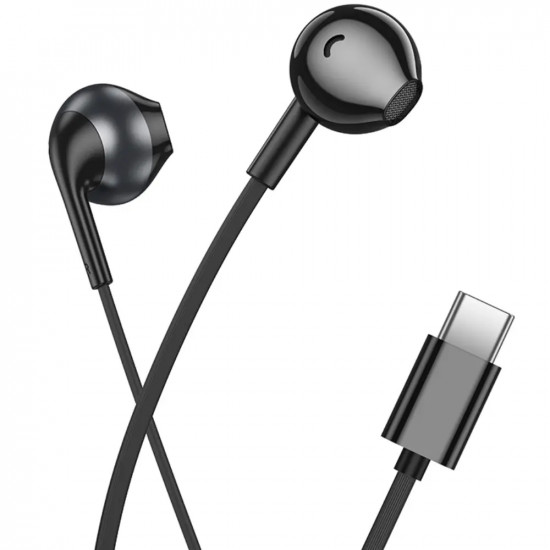 Hands Free Hoco M115 Sagacious USB-C Universal Earphones Hi-Fi Stereo με Μικρόφωνο Μαύρα 1.2m 47690