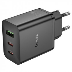 Φορτιστής Ταξιδίου Hoco N50 Scenery GaN Tech PD45W με 2xUSB-C και 1xUSB-A  Μαύρος 46125