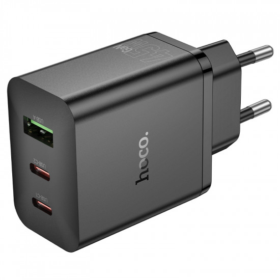 Φορτιστής Ταξιδίου Hoco N50 Scenery GaN Tech PD45W με 2xUSB-C και 1xUSB-A  Μαύρος 46125