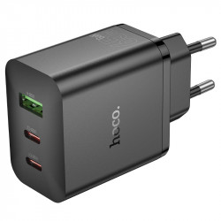 Φορτιστής Ταξιδίου Hoco N51 Scenery GaN 65W με 2xUSB-C και 1xUSB-A  Μαύρος 46123