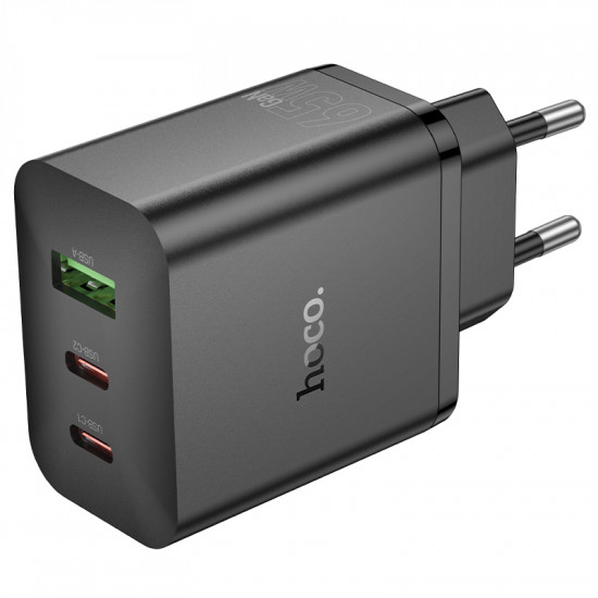 Φορτιστής Ταξιδίου Hoco N51 Scenery GaN 65W με 2xUSB-C και 1xUSB-A  Μαύρος 46123