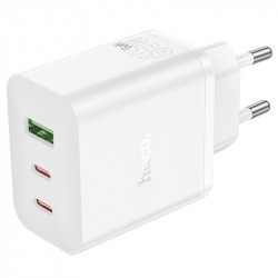 Φορτιστής Ταξιδίου Hoco N51 Scenery PD65W με 2xUSB-C και 1xUSB-A  Λευκός 46124