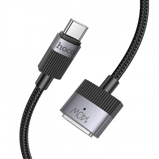 Μαγνητικό Καλώδιο Φόρτισης Hoco U141 USB-C σε Mag3 140W Braided Μαύρο 1.8m 46140