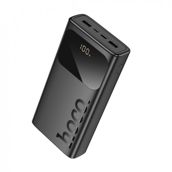 Power Bank Hoco J144A 30000mAh 1xUSB-C 1xMicro USB 2xUSB-A 5V/2A και LED Ένδειξη Μπαταρίας Μαύρο 50411