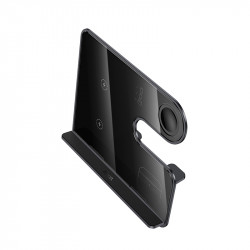 Επιτραπέζια Βάση Ασύρματης Φόρτισης Hoco CQ19 Falcon 3-σε-1 15W Κάθετη Φόρτιση 3 Συσκευών Μαύρη 46170