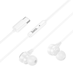 Hands Free Hoco M116 Benevolent Stereo USB-C με Μικρόφωνο Λευκά 1.2m Συμβατά με Όλες τις USB-C Συσκευές 46699