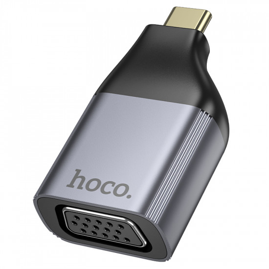 Αντάπτορας  Hoco UA34 USB-C σε VGA 2k Γκρι 46184