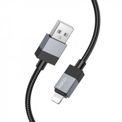 Καλώδιο Hoco X110 Honorific USB-A σε Lightning 2.4A Braided Μαύρο 1m 46205