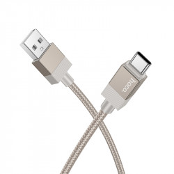 Καλώδιο Hoco X110 Honorific USB-A σε USB-C 3A Braided Χρυσό 1m 46208