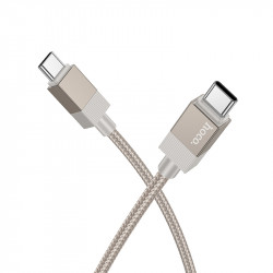 Καλώδιο Hoco X110 Honorific USB-C σε USB-C 60W Braided Χρυσό 1m 46204