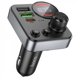 Bluetooth FM Transmitter Hoco E86 Alegria 48W με 2xUSB-A και 1xUSB-C BT 5.4 Υποστηρίζει και Αναπαραγωγή απο TF Card 46628