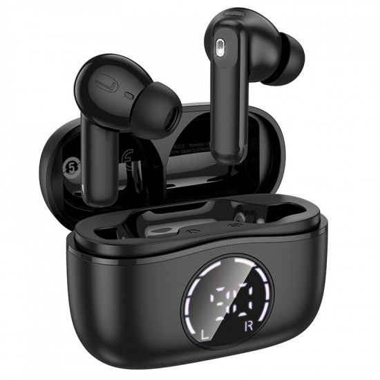 Wireless Hands Free Hoco EQ22 Singer TWS V5.4 400mAh με 7 Ώρες Λειτουργίας και Εναλλαγή Master/Slave ANC+ENC Μαύρα 46223