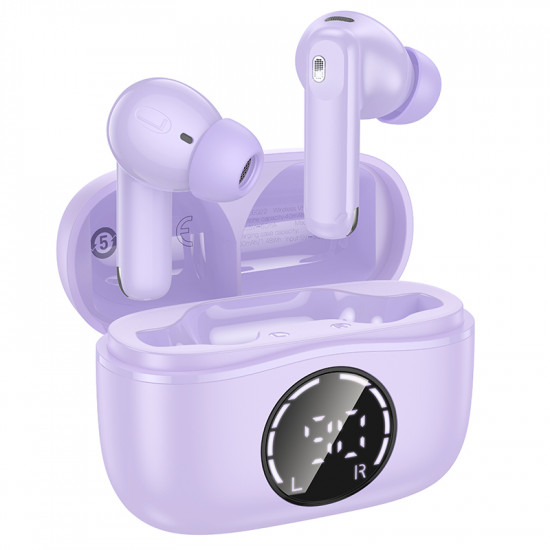 Wireless Hands Free Hoco EQ22 Singer TWS V5.4 400mAh με 7 Ώρες Λειτουργίας και Εναλλαγή Master/Slave Μωβ 46222