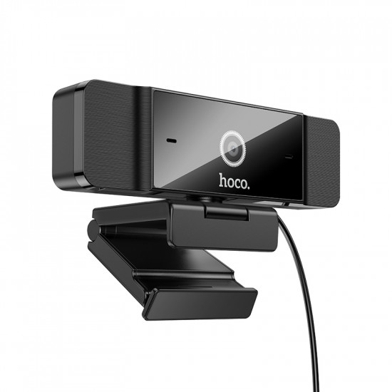 USB Webcam Hoco D100 1080p 30Fps Dual Microphone Μαύρη 1.5m 46707