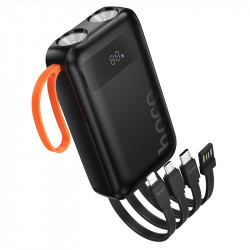 Power Bank Hoco  J151 Spirit 10000mAh με 4 Καλώδια Φόρτισης, Φακό και LED Ένδειξη Μαύρο 46793