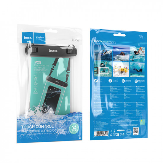 Θήκη Αδιάβροχη Hoco HX52 IPX8 για Κινητά Τηλέφωνα Διαστάσεις 22.2cm x 12.5cm 46773