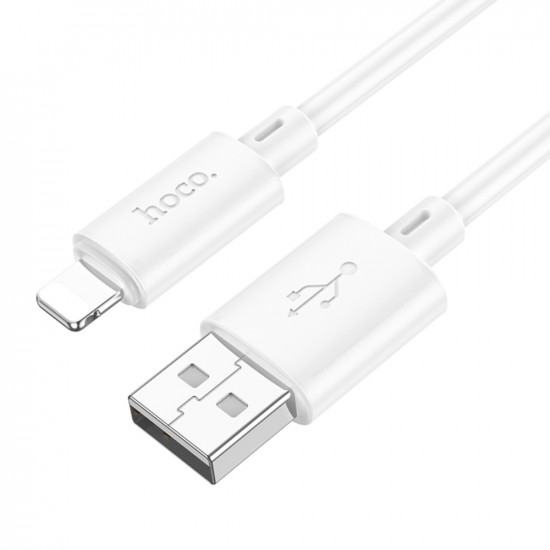 Καλώδιο Hoco X88 Gratified USB-A σε Lightning 2.4A Λευκό 2m 47717
