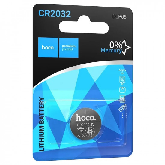 Buttoncell Lithium Hoco. DLR08 CR2032 Τεμ. 1 47088