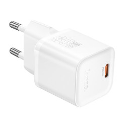 Φορτιστής Ταξιδίου Hoco N66 Ingenious GaN με 1 Εξόδο Φόρτισης USB-C PD35W 5V 3.0A Λευκός 47729