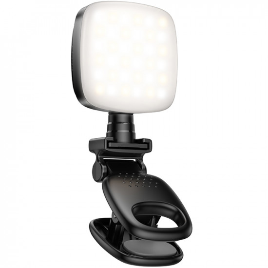 Φως LED Hoco K28 Beauty Mini 200mAh με 9 Επιλογές Φωτισμού απο Θερμό έως Ψυχρό Φώς και Μανταλάκι Στερέωσης 47652