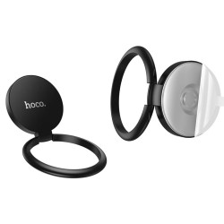 Βάση Στήριξης Δαχτυλίδι Μεταλλική Hoco. DCA64 για Κινητά Τηλέφωνα με 360° Περιστροφή Μαύρη 50486