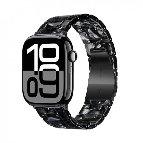 Watchband Hoco WA36 Elegant Series 44/45/46/49mm Πλαστικό Μπρασελέ για Apple Watch series 1/2/3/4/5/6/7/8/9/se/ultra1/ultra2 Μαύρο 50243