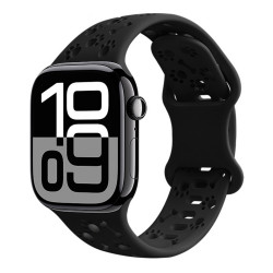 Watchband Hoco WA38 Time Series 44/45/46/49mm Silicon Strap για Apple Watch series 1/2/3/4/5/6/7/8/9/se/ultra1/ultra2 Μαύρο 50218