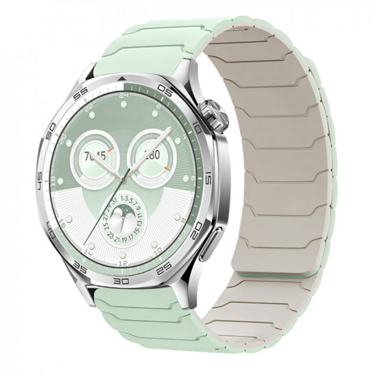 Watchband Hoco WH21 Flexible Silicon Μαγνητικό για Samsung Huawei Xiaomi Vivo OPPO κα 22mm Universal Light Lotus με Λευκό 50261