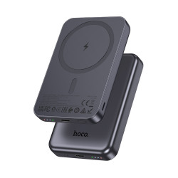 Power Bank Hoco J160 5000mAh με Ασύρματη Φόρτιση 5W και Έξοδο USB-C 5V/2A και LED Ένδειξη Μπαταρίας Μαύρο 47670