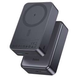 Power Bank Hoco J160B 20000mAh PD20W QC3.0 1xUSB-C με Ασύρματη Φόρτιση 15W και LED Ένδειξη Μπαταρίας Μαύρο 49833