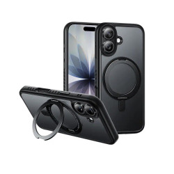 Θήκη Hoco Premium Rotating Magsafe για Apple iPhone 17 με Ενσωματωμένο Stand Μαύρη 50534