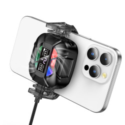 Cooler Κινητού Τηλεφώνου Hoco GA5 Triumph Μαύρο με Ισχυρό Μαγνήτη Ανεμιστήρα με 3-επίπεδα Έντασης και Φωτισμό 50365