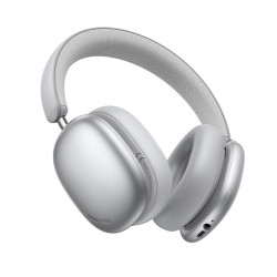 Wireless Ακουστικά Stereo Hoco W63 Triunfo ANC v5.4 500mAh με AUX Ασημί 50393
