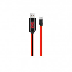 Καλώδιο σύνδεσης Hoco U29 LED Display USB σε Micro-USB 2.0A Fast Charging Κόκκινο 1m 25236
