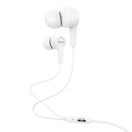 Hands Free Hoco M50 Daitiness  Earphones Stereo 3.5mm με Μικρόφωνο και Πλήκτρο Λειτουργίας 1.2μ Λευκό 27338