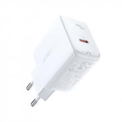 Φορτιστής Ταξιδίου Acefast A1 Fast Charging USB-C PD3.0 PD20W QC3.0 / QC2.0 5V / 2.4A Λευκός 37372