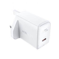 Φορτιστής Ταξιδίου Acefast A4 Fast Charging USB-C PD20W Λευκός με UK Plug 39904