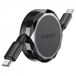 Καλώδιο Αναδιπλούμενο Acefast C13-03 USB-C σε USB-C 3A 60W Μαύρο 0.8m 45834