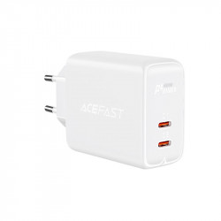 Φορτιστής Ταξιδίου Acefast A9 Fast Charging USB-C QC3.0 / QC2.0 PD40W Λευκός 37367